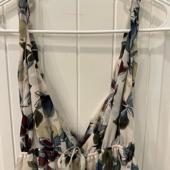 Abercrombie & Fitch Floral Patterned Tank Twist Shoulder L Y2K - Picture 3 of 7